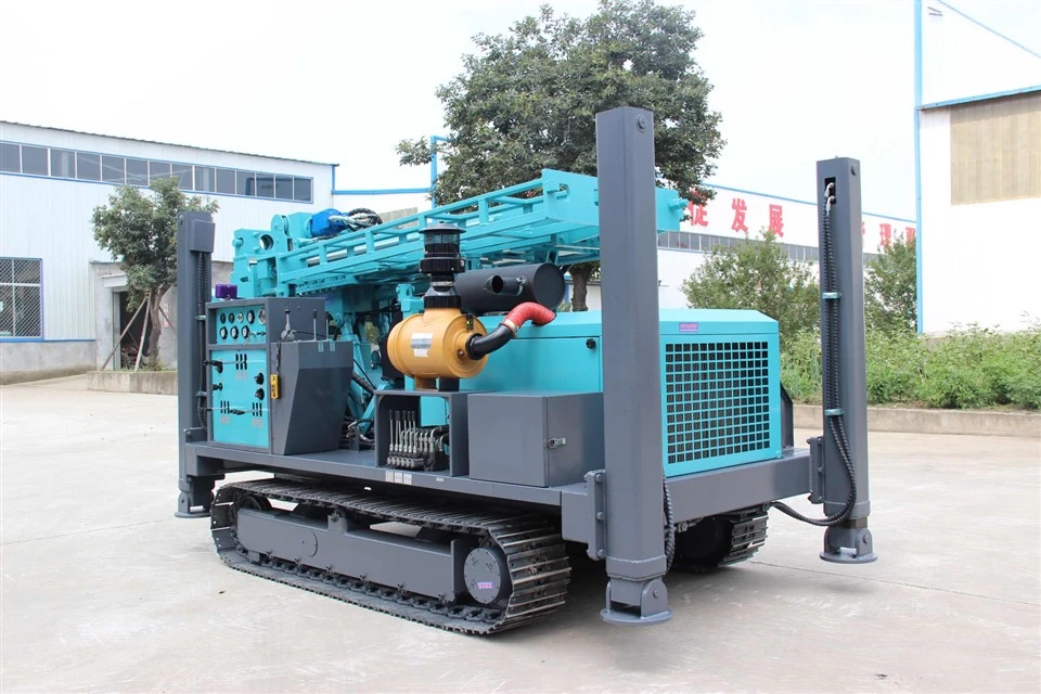 Full Hydraulic Core Drilling Rig For Geological Exploration With Steel Crawler Featuring Pump And Engine Components